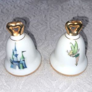 Vintage 1950's DISNEYLAND TINKERBELL & MAGIC CASTLE Salt & Pepper Shakers